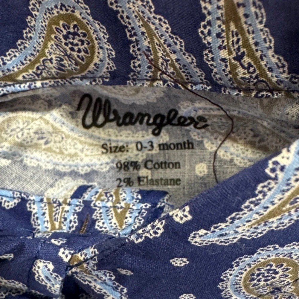 Wrangler Paisley Patterned Blue Kids Shirt